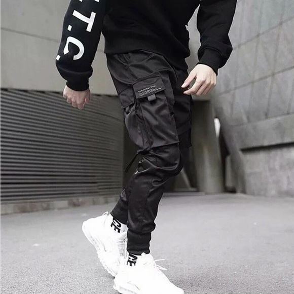 Niepce Unisex Techwear Matte Black Pants Streetwear Urban Casual Trouser Joggers - Picture 13 of 13